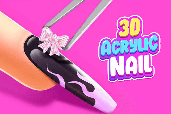 3D Acrylic Nail: Nail Art